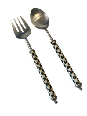 MacKenzie-Childs Courtly Check Supper Club Salad Serving Fork Spoon